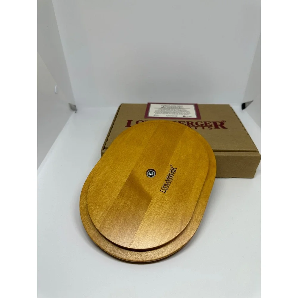 VTG Longaberger WoodCrafts Lid Brown 1999 Mother's Day Hardwood Maple Oval 58823